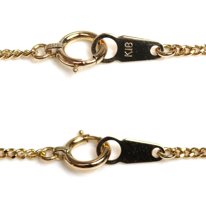 K18YG イエローゴールド ネックレス 喜平2面カット 3.8g 50cm レディース【中古】