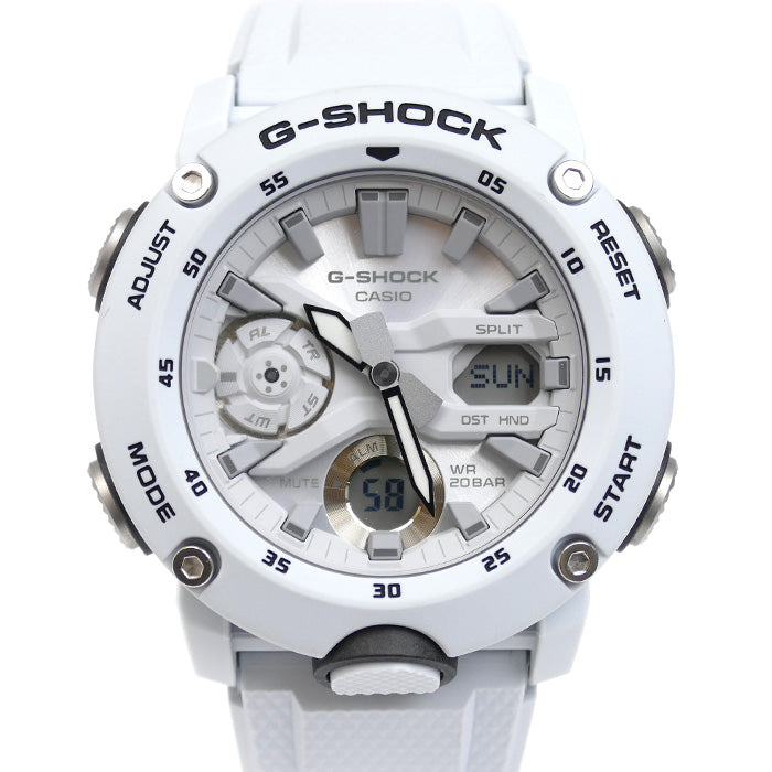 CASIO カシオ G-SHOCK 腕時計 電池式 ホワイト GA-2000S-7AJF メンズ【中古】【美品】