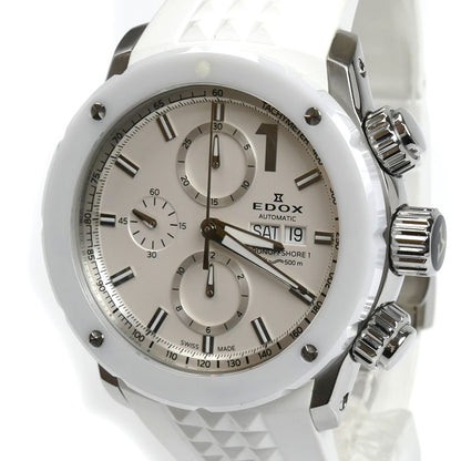 EDOX エドックス クロノオフショア 1 クロノ 腕時計 自動巻き ホワイト 01122-3BI-BIN メンズ【中古】