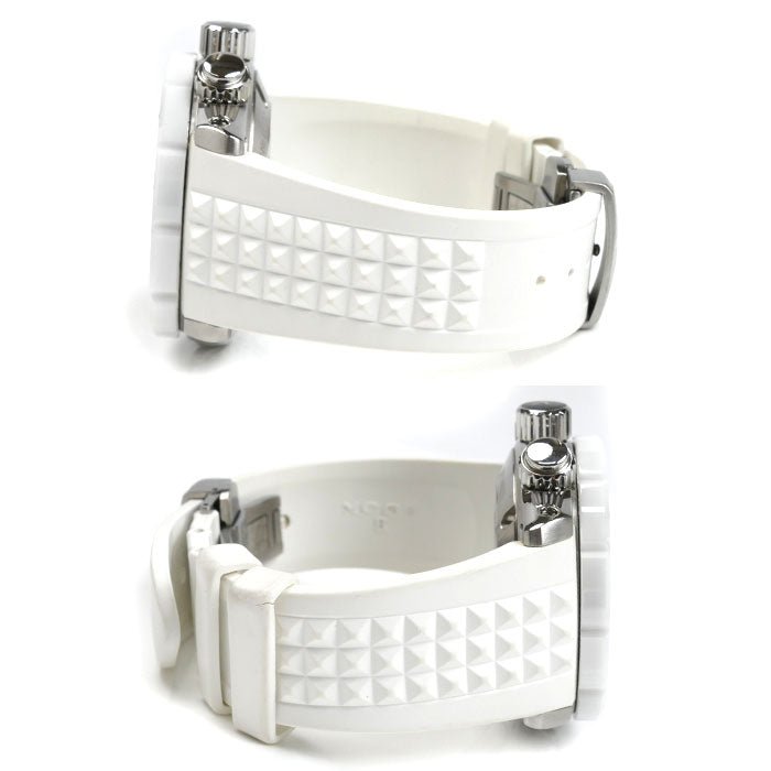 EDOX エドックス クロノオフショア 1 クロノ 腕時計 自動巻き ホワイト 01122-3BI-BIN メンズ【中古】