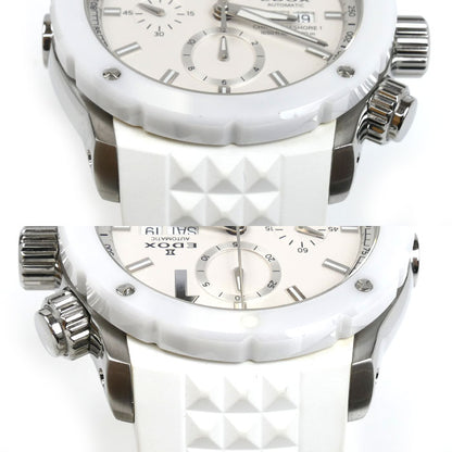 EDOX エドックス クロノオフショア 1 クロノ 腕時計 自動巻き ホワイト 01122-3BI-BIN メンズ【中古】