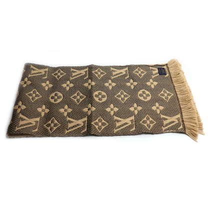 LOUIS VUITTON ルイ・ヴィトン エシャルプ・ジャイアント モノグラム ジャングル マフラー ブラウン ベージュ M75884 GM0139 ユニセックス【中古】