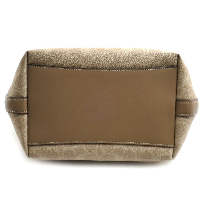 COACH コーチ シティ ラージ バケットバッグ 2Wayショルダーバッグ サンド/トープ CT802 アウトレット レディース【中古】