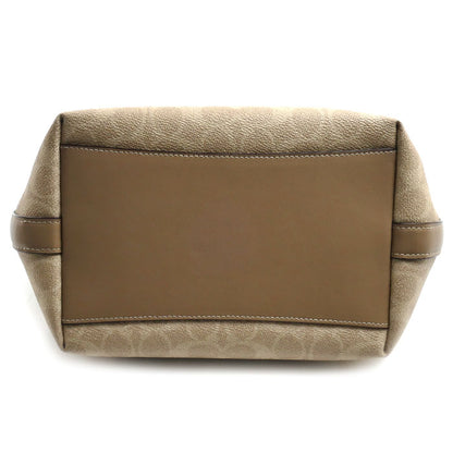 COACH コーチ シティ ラージ バケットバッグ 2Wayショルダーバッグ サンド/トープ CT802 アウトレット レディース【中古】