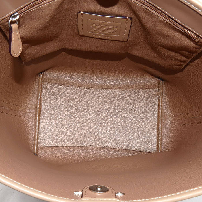 COACH コーチ シティ ラージ バケットバッグ 2Wayショルダーバッグ サンド/トープ CT802 アウトレット レディース【中古】