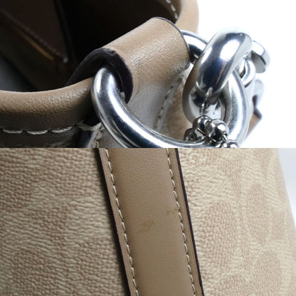 COACH コーチ シティ ラージ バケットバッグ 2Wayショルダーバッグ サンド/トープ CT802 アウトレット レディース【中古】
