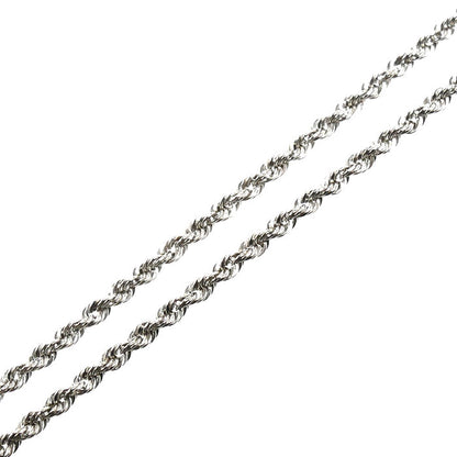 K18WG ホワイトゴールド ネックレス ブラックダイヤモンド1.95ct ダイヤモンド1.10ct 4.3g 40cm レディース【中古】