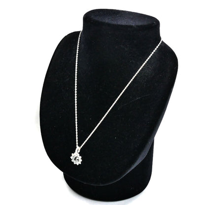 K18WG ホワイトゴールド ネックレス ブラックダイヤモンド1.95ct ダイヤモンド1.10ct 4.3g 40cm レディース【中古】