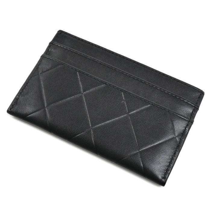 CHANEL シャネル ロゴ カードケース ブラック レディース【中古】