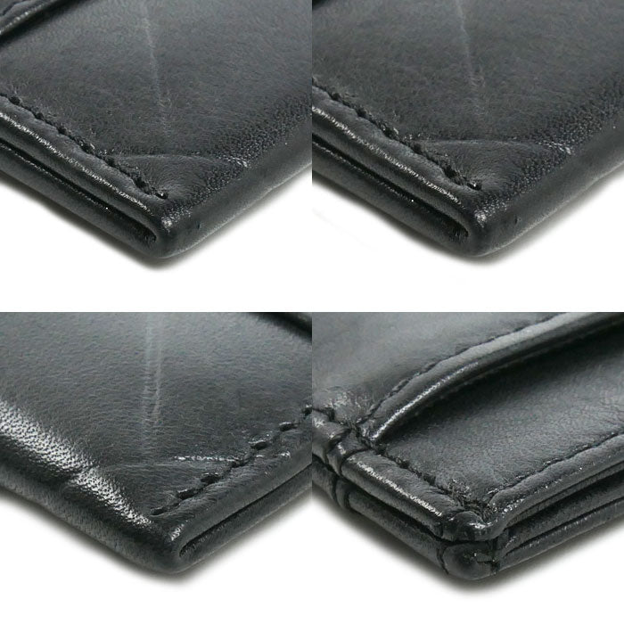 CHANEL シャネル ロゴ カードケース ブラック レディース【中古】