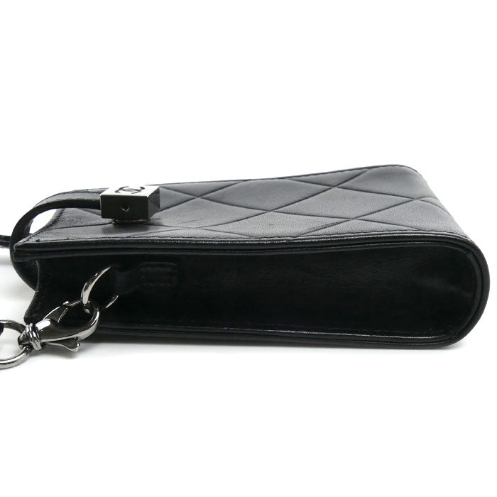 CHANEL シャネル ココマーク フォンホルダー ブラック バッグチャーム レディース【中古】