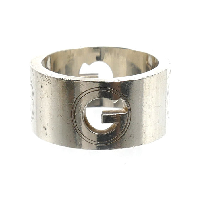 GUCCI グッチ シルバー925 Gロゴ リング・指輪 13号 10.7g レディース【中古】