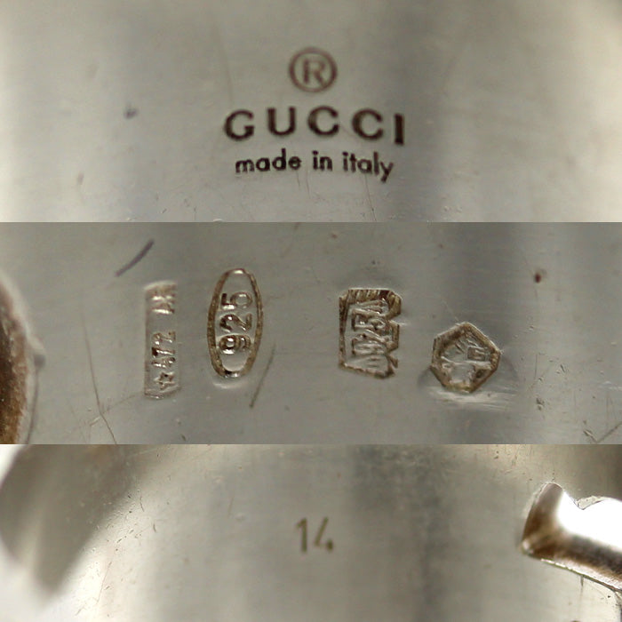 GUCCI グッチ シルバー925 Gロゴ リング・指輪 13号 10.7g レディース【中古】