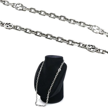 GUCCI グッチ シルバー925 インターロッキングG ネックレス 61694 J8400 0811 57.8g 60cm メンズ【中古】