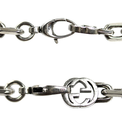 GUCCI グッチ シルバー925 インターロッキングG ネックレス 61694 J8400 0811 57.8g 60cm メンズ【中古】