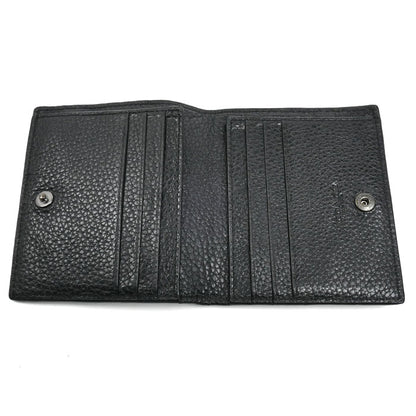 COACH コーチ スナップ カード ウォレット 二つ折り財布 ブラック CA020 QB/BK アウトレット メンズ【中古】