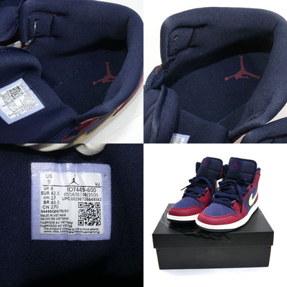 NIKE ナイキ エアジョーダン 1 MID SE スニーカー チームレッド/オブシディアン/ペールバニラ IO7449-600 27cm メンズ【未使用】【買取品】