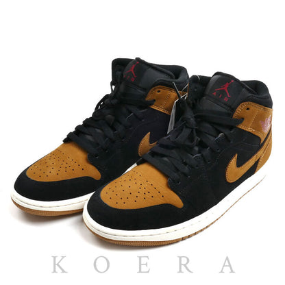NIKE ナイキ エアジョーダン 1 MID SE スニーカー ブラック/バーシティレッド/セイル/フラックス HV4091-002 27cm メンズ【未使用】【買取品】