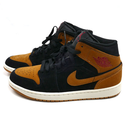 NIKE ナイキ エアジョーダン 1 MID SE スニーカー ブラック/バーシティレッド/セイル/フラックス HV4091-002 27cm メンズ【未使用】【買取品】