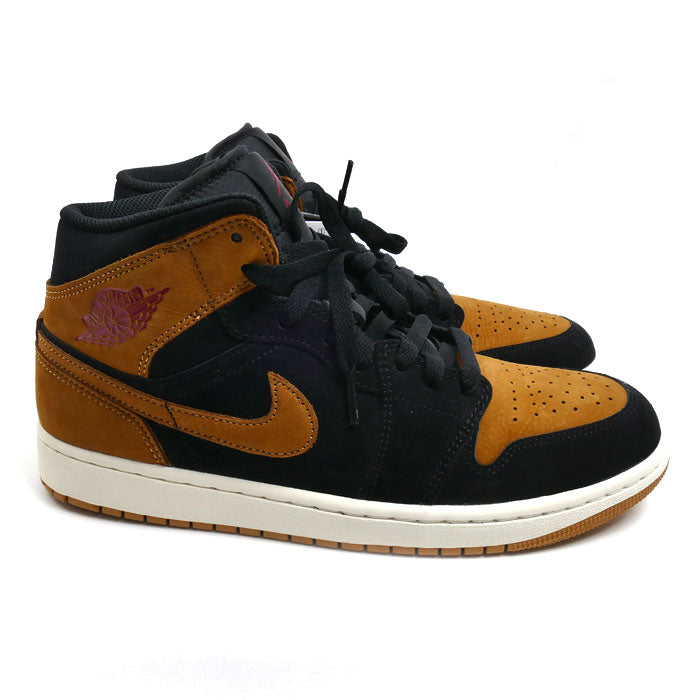 NIKE ナイキ エアジョーダン 1 MID SE スニーカー ブラック/バーシティレッド/セイル/フラックス HV4091-002 27cm メンズ【未使用】【買取品】