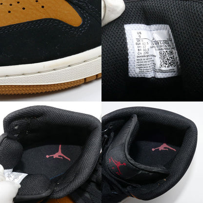 NIKE ナイキ エアジョーダン 1 MID SE スニーカー ブラック/バーシティレッド/セイル/フラックス HV4091-002 27cm メンズ【未使用】【買取品】