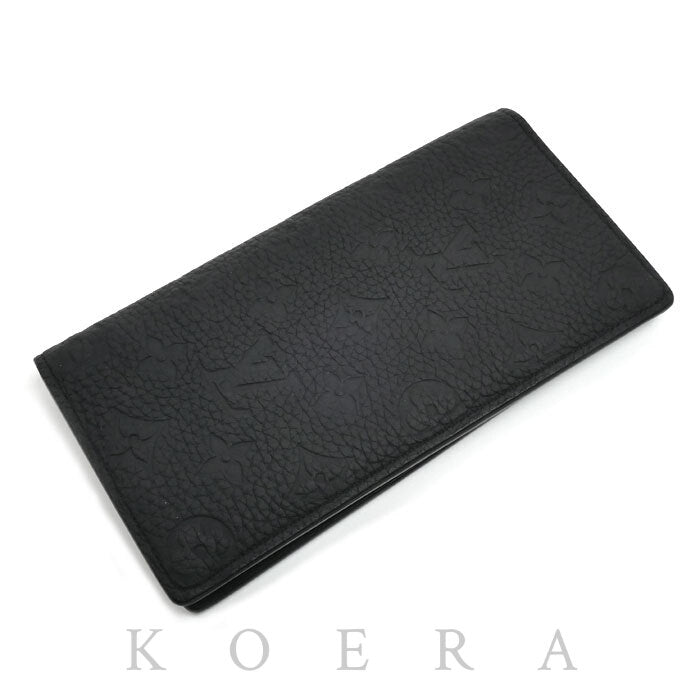 LOUIS VUITTON ルイ・ヴィトン ポルトフォイユ ブラザ 長財布 トリヨンレザー ノワール M69038 IC メンズ【中古】