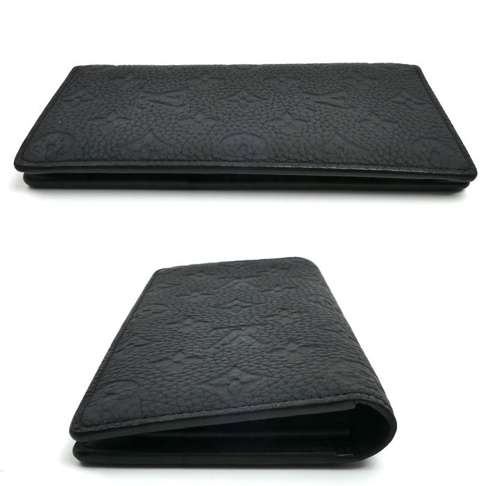 LOUIS VUITTON ルイ・ヴィトン ポルトフォイユ ブラザ 長財布 トリヨンレザー ノワール M69038 IC メンズ【中古】