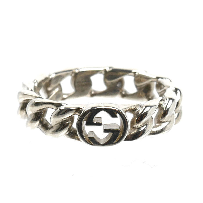 GUCCI グッチ シルバー925 インターロッキングG リング・指輪 843972 J8400 0818 19号 4.9g ユニセックス【中古】