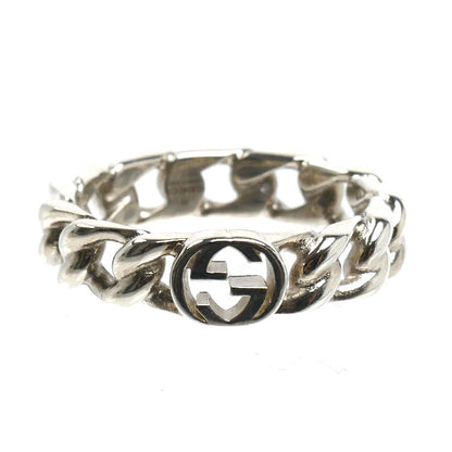 GUCCI グッチ シルバー925 インターロッキングG リング・指輪 843972 J8400 0818 19号 4.9g ユニセックス【中古】