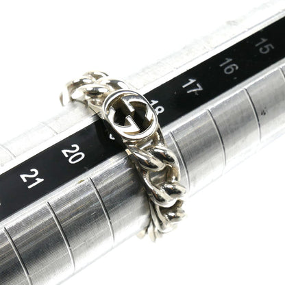 GUCCI グッチ シルバー925 インターロッキングG リング・指輪 843972 J8400 0818 19号 4.9g ユニセックス【中古】