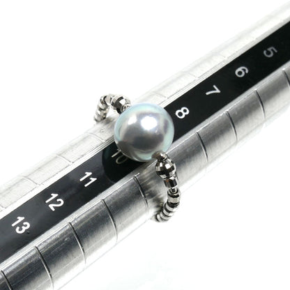 Pt950プラチナ ワイヤー リング・指輪 パール約8.6mm 2.1g フリー（11～20） レディース【中古】