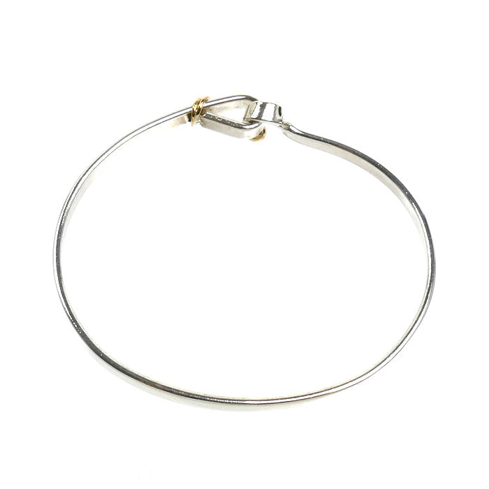 TIFFANY&Co. ティファニー シルバー925 K18YG イエローゴールド フック＆アイ バングル 12.7g レディース【中古】