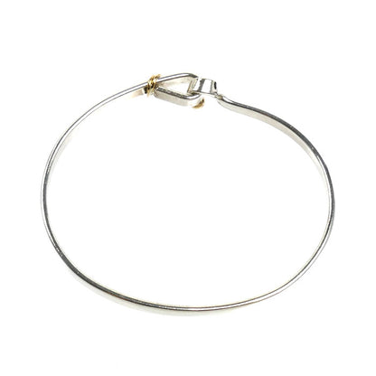 TIFFANY&Co. ティファニー シルバー925 K18YG イエローゴールド フック＆アイ バングル 12.7g レディース【中古】