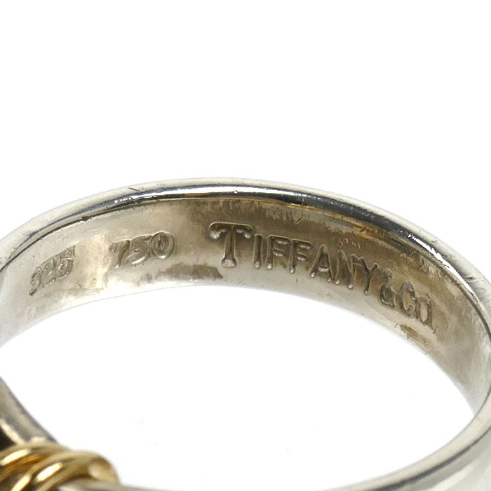 TIFFANY&Co. ティファニー シルバー925 K18YG イエローゴールド フック＆アイ リング・指輪 11.5号 4.4g レディース【中古】
