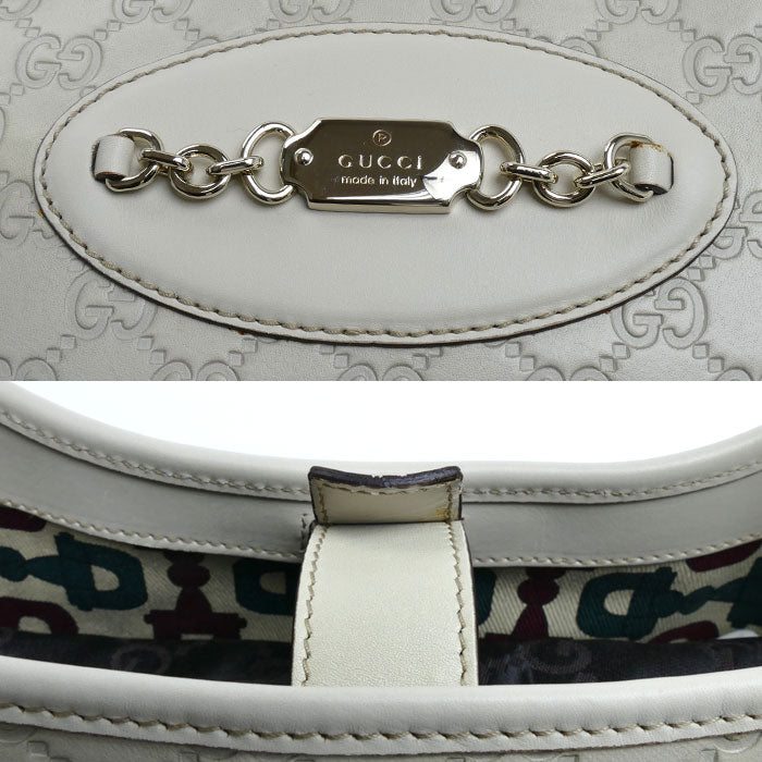 GUCCI グッチ グッチシマ ワンショルダー ショルダーバッグ ホワイト 145778 レディース【中古】