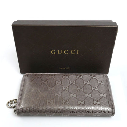GUCCI グッチ GGインプリメ 長財布 ラウンドファスナー メタリックパープル 212110 FU4FN 5462 ユニセックス【中古】