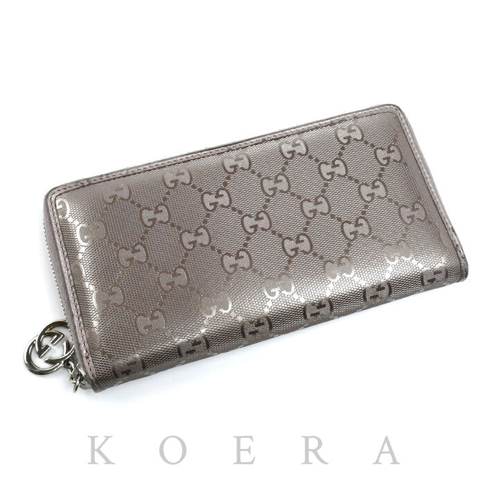GUCCI グッチ GGインプリメ 長財布 ラウンドファスナー メタリックパープル 212110 FU4FN 5462 ユニセックス【中古】