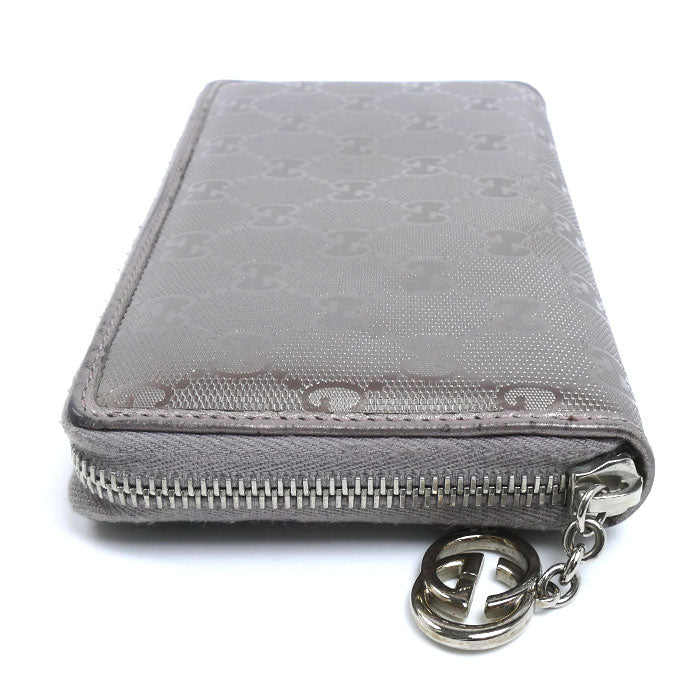 GUCCI グッチ GGインプリメ 長財布 ラウンドファスナー メタリックパープル 212110 FU4FN 5462 ユニセックス【中古】
