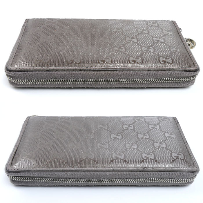 GUCCI グッチ GGインプリメ 長財布 ラウンドファスナー メタリックパープル 212110 FU4FN 5462 ユニセックス【中古】