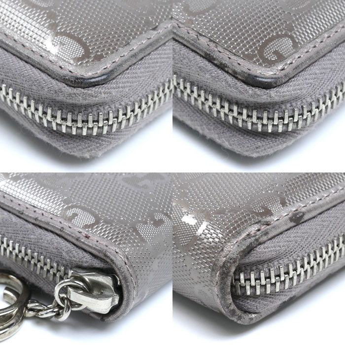 GUCCI グッチ GGインプリメ 長財布 ラウンドファスナー メタリックパープル 212110 FU4FN 5462 ユニセックス【中古】