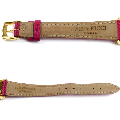 NINA RICCI ニナリッチ デュアルタイム 腕時計 電池式 W-958 シェル文字盤 レディース【中古】