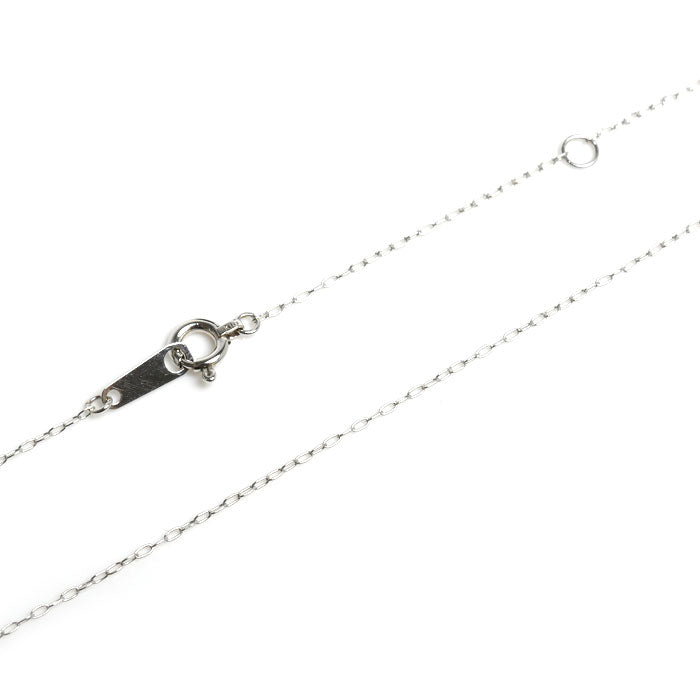 K10WG ホワイトゴールド ネックレス ダイヤモンド 0.7g 40cm レディース【中古】