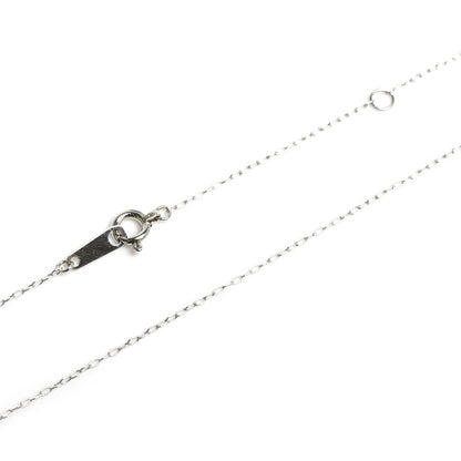 K10WG ホワイトゴールド ネックレス ダイヤモンド 0.7g 40cm レディース【中古】