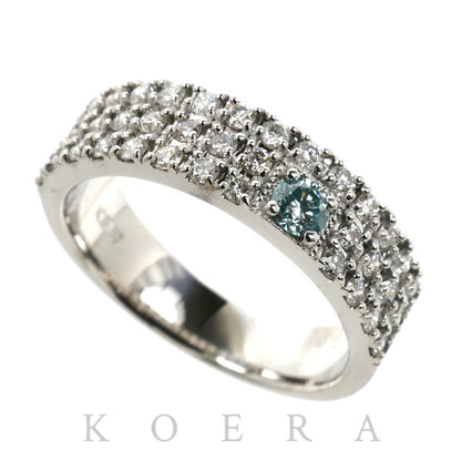 K18WG ホワイトゴールド リング・指輪 ダイヤモンド0.10ct/0.52ct 11号 6.0g レディース【中古】【美品】