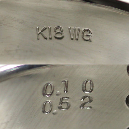 K18WG ホワイトゴールド リング・指輪 ダイヤモンド0.10ct/0.52ct 11号 6.0g レディース【中古】【美品】