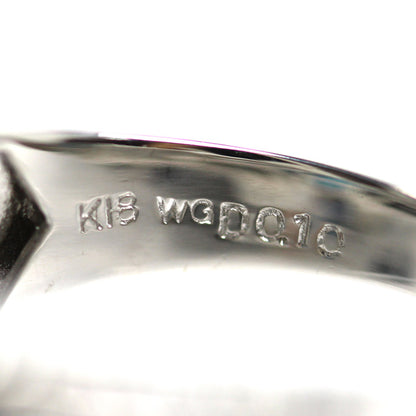 K18WG ホワイトゴールド リング・指輪 ブルートパーズ5.89ct ダイヤモンド0.10ct 13号 8.1g レディース【中古】【美品】