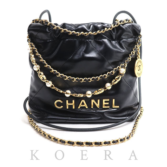 CHANEL シャネル CHANEL 22 MINI 2Wayショルダーバッグ ブラック AS3980 B17401 94305 レディース【中古】【美品】