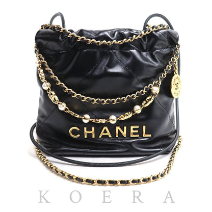 CHANEL シャネル CHANEL 22 MINI 2Wayショルダーバッグ ブラック AS3980 B17401 94305 レディース【中古】【美品】