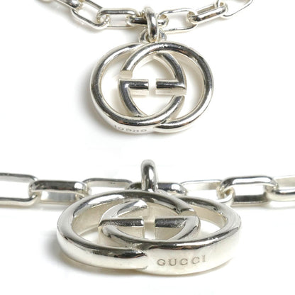 GUCCI グッチ シルバー925 インターロッキングG ブレスレット 295711 J8400 8106 12.4g 21cm メンズ【中古】