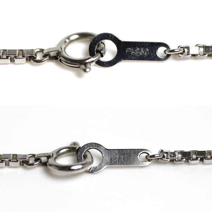 Pt850プラチナ ネックレス ベネチアン 10.2g 50cm ユニセックス【中古】